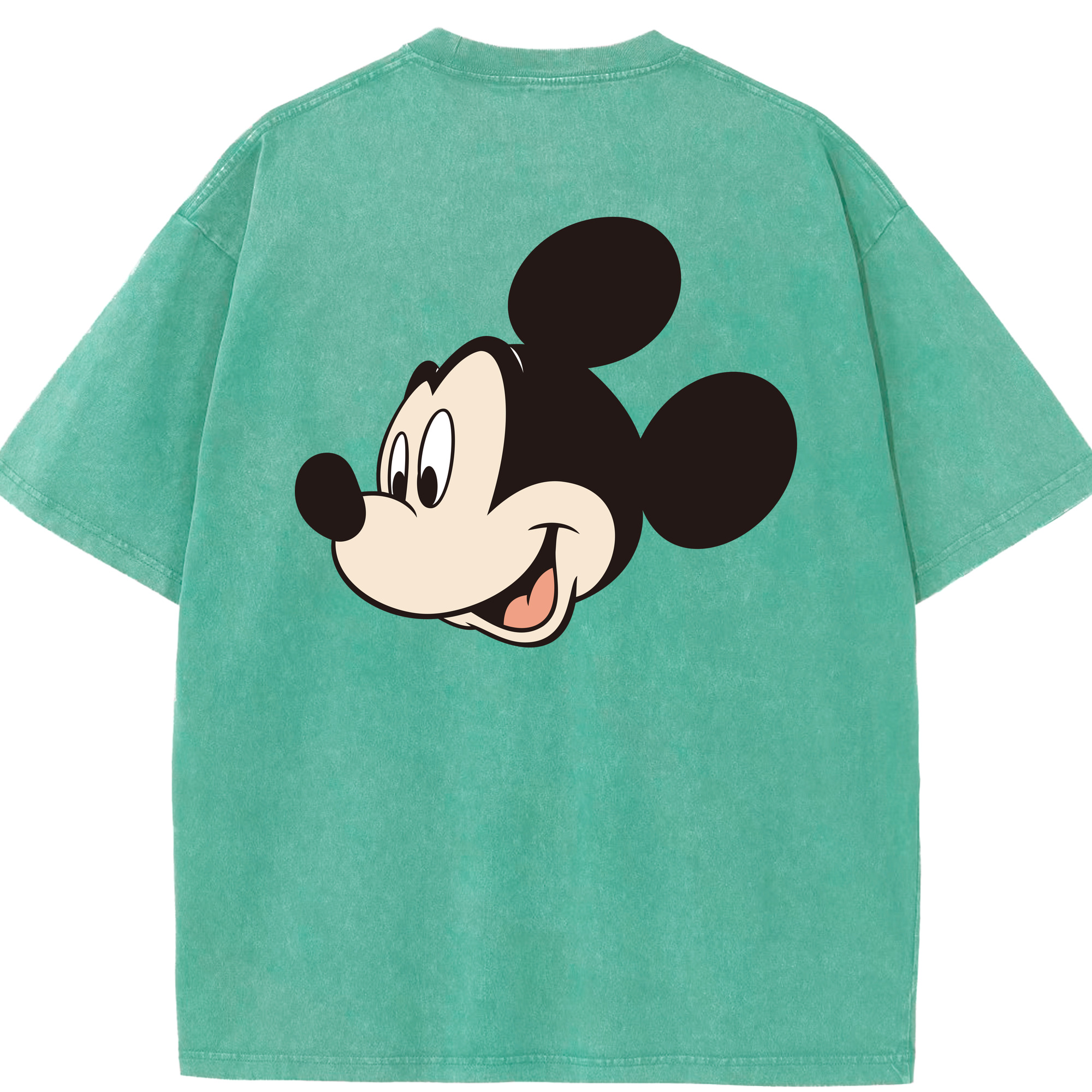 （画像用） ミッキーマウス Mickey Mouse 綿100% ヴィンテージ風 半袖Tシャツ（背面プリント）